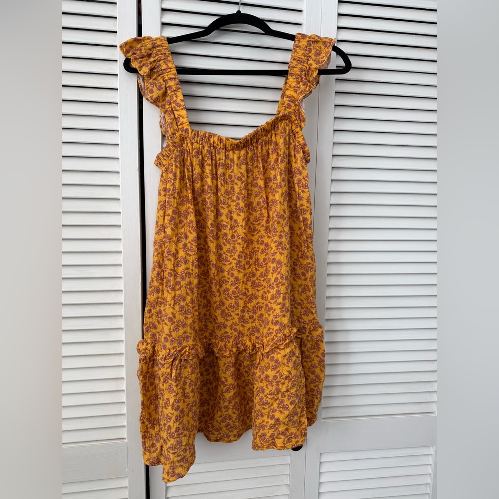 Lush Yellow and Purple Floral Dress